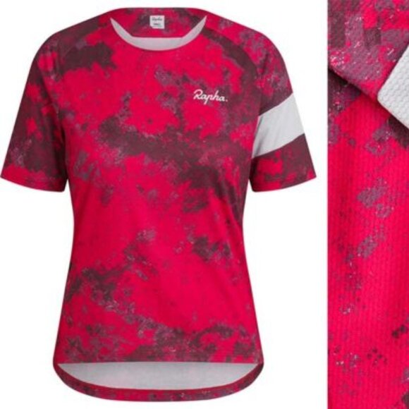 Rapha LTD ed digital woodland MTB technical short sleeve shirt pixel Small - Picture 1 of 5